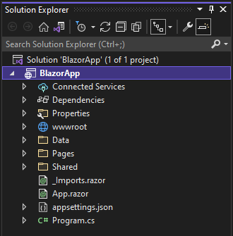 Solution explorer